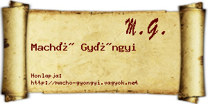 Machó Gyöngyi névjegykártya